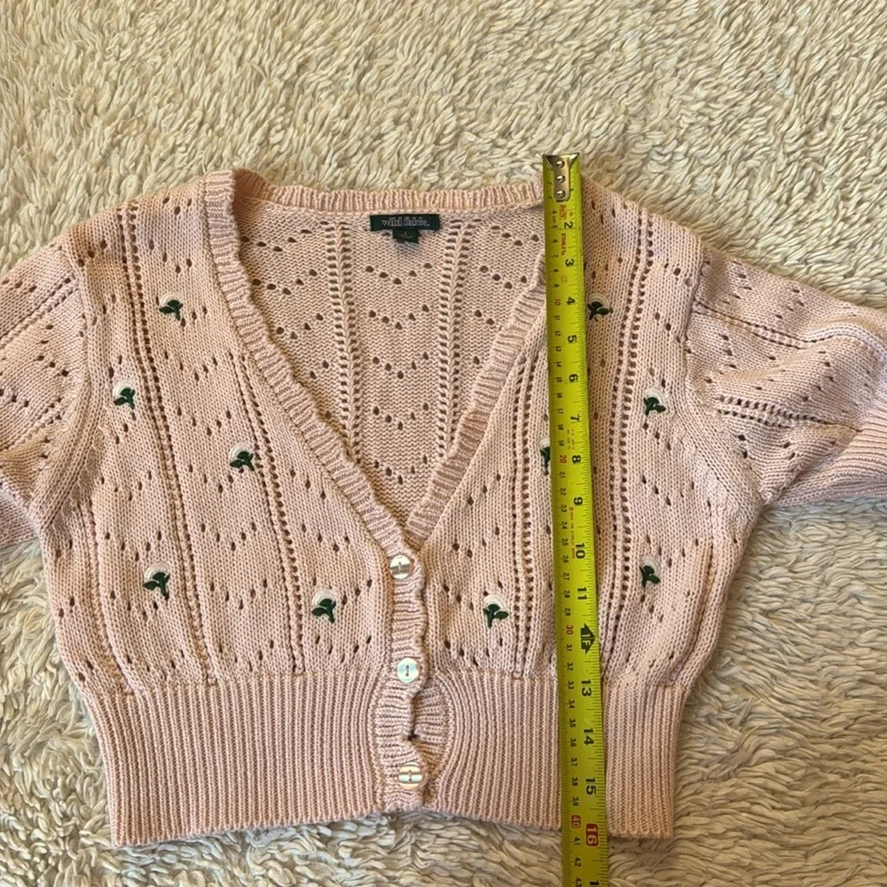 WILD FABLE Pink Cardigan cropped size S